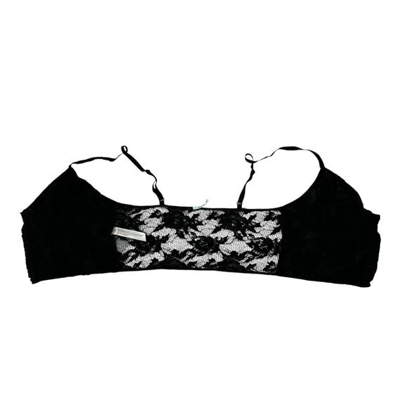 KIMCHI BLUE Black Lace Gothic Bra Crop Top Size Med-Large Womens Whimsygoth - Picture 2 of 8